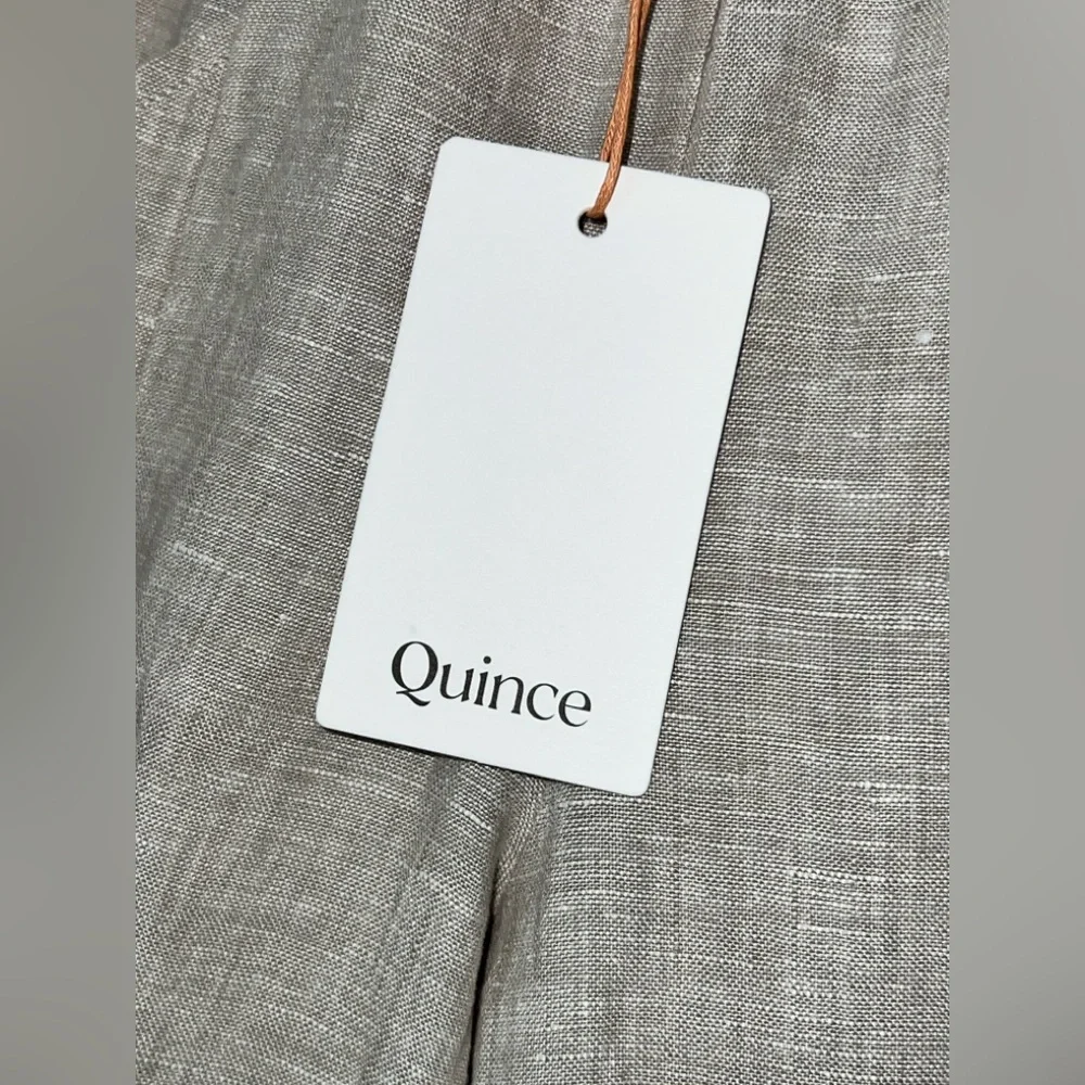 NWT Quince 100% European Linen Tapered Ankle Pants Flax Beach Vacation Resort XS